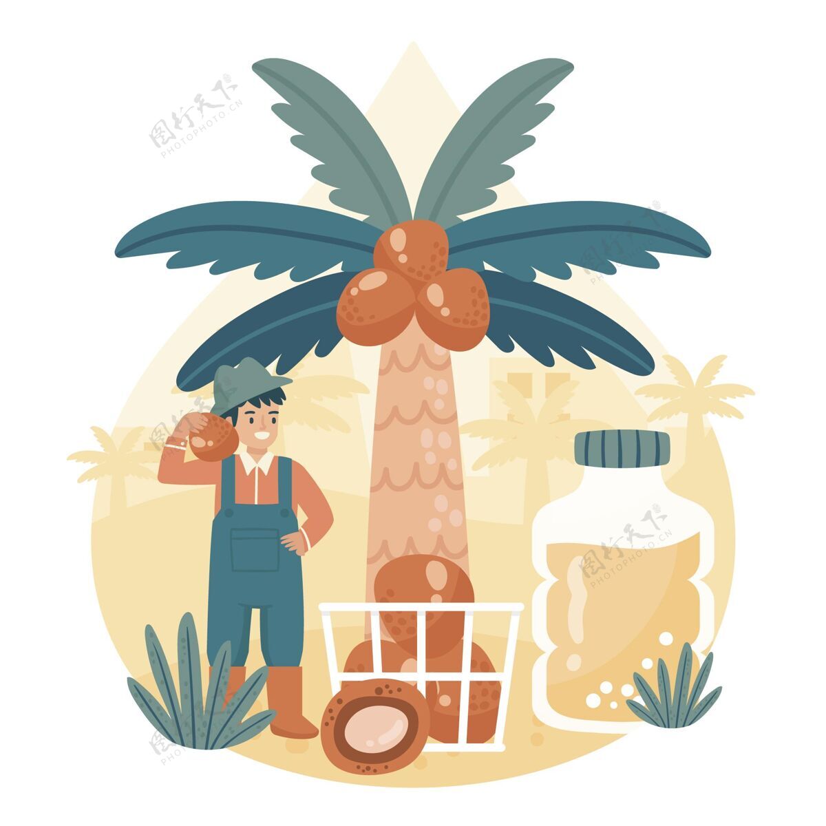 天然棕榈油生产行业画报棕榈油设计平面设计