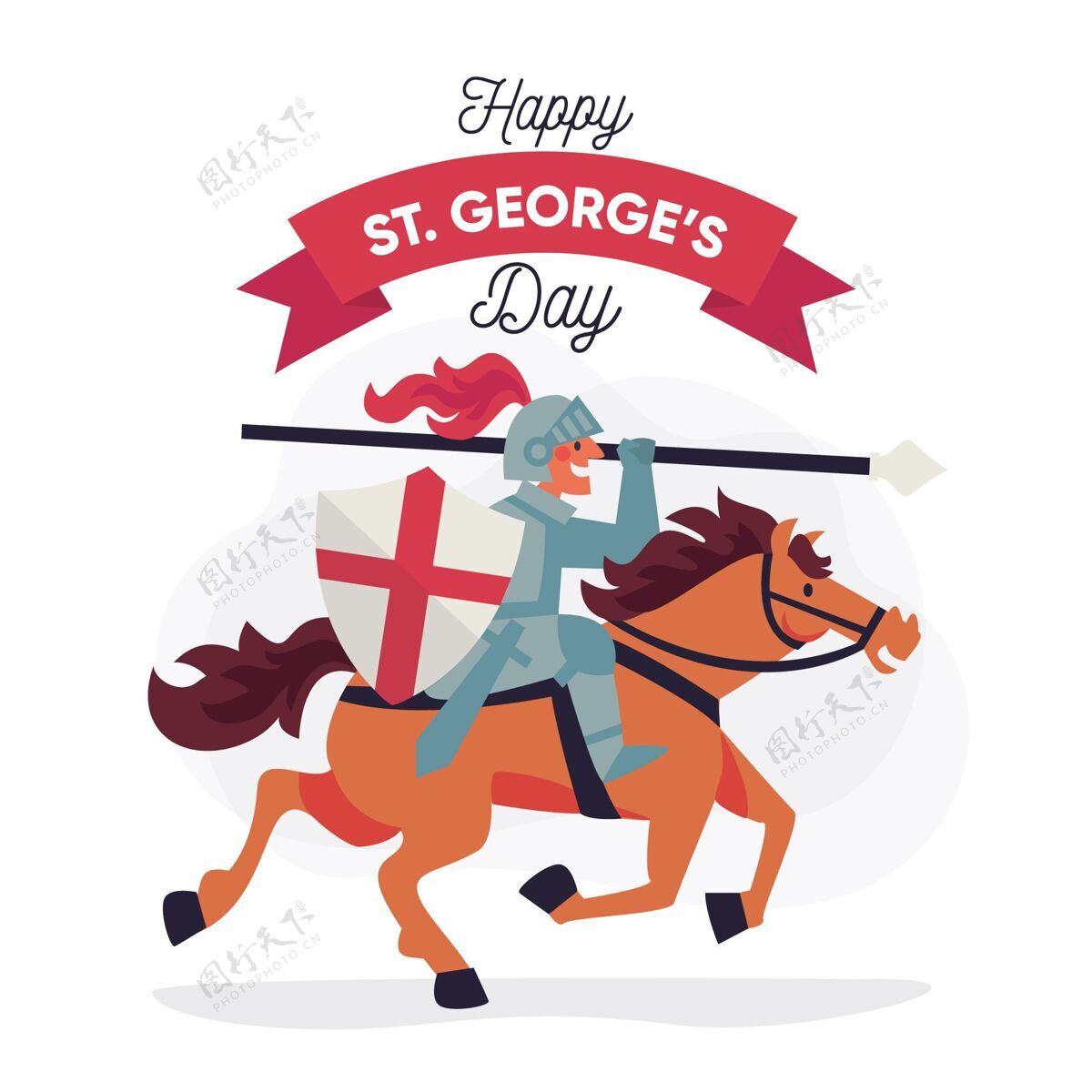 圣乔治手绘圣乔治节插图活动场合西班牙