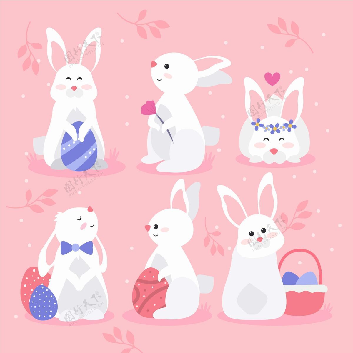 收集复活节兔子系列单位教兔子
