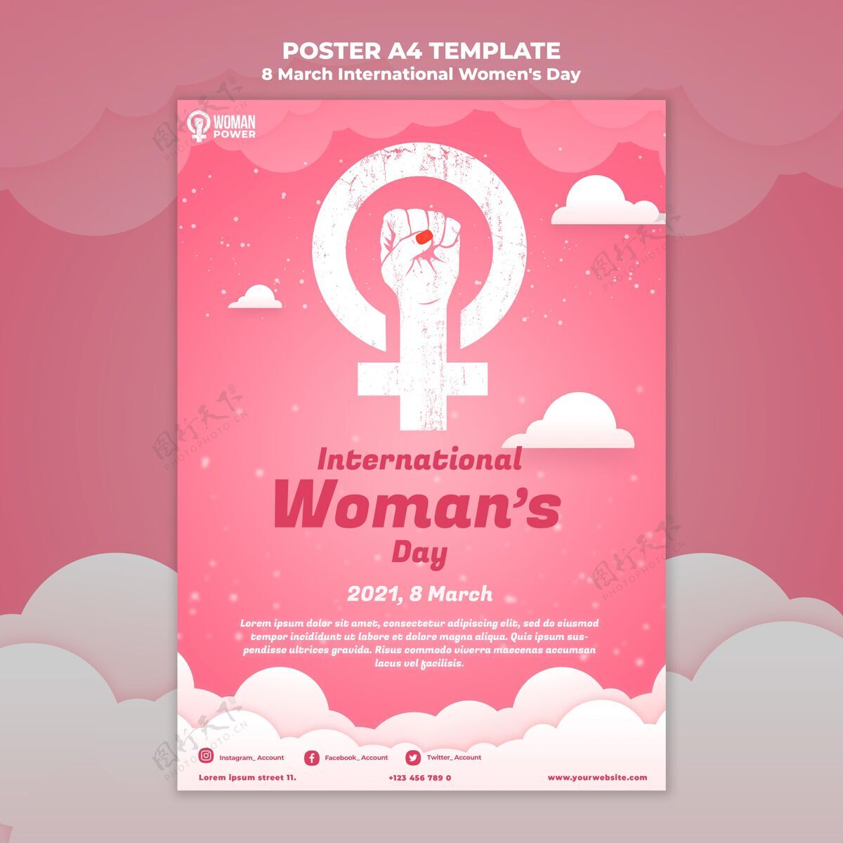 国际国际妇女节海报模板印刷模板国际妇女节女人