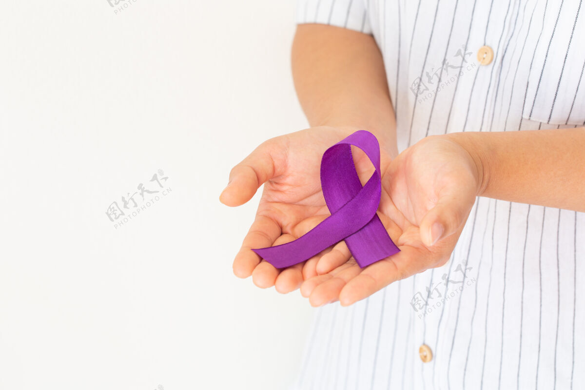 慈善紫色还是紫色色带.胰腺癌症 睾丸 癌症幸存者 平滑肌肉瘤医疗保健丝带符号