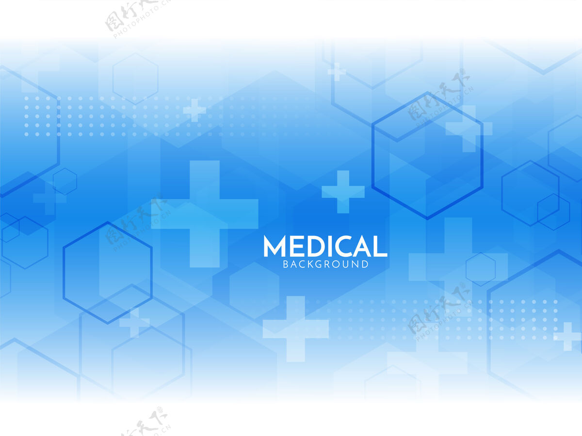 实验室六边形蓝色医药背景心跳医疗保健护理