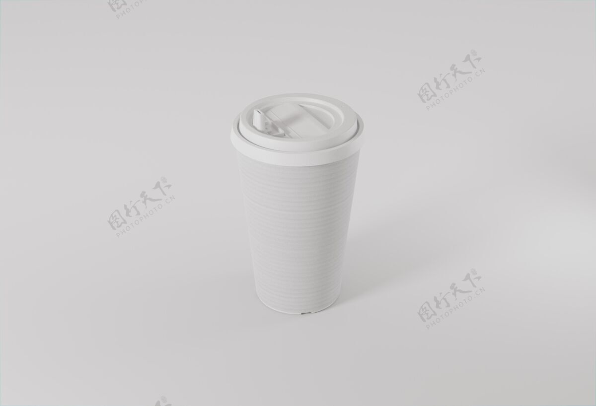 模型高角度纸咖啡杯模型纸张杯子品牌