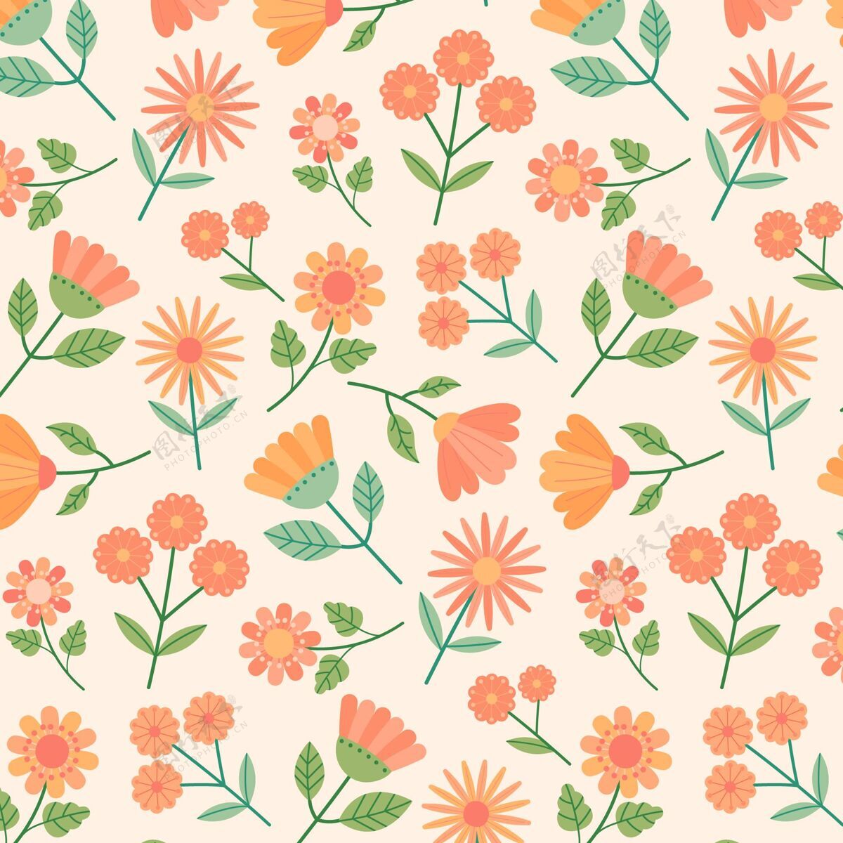 平面图案桃色花卉图案设计花卉花朵桃色
