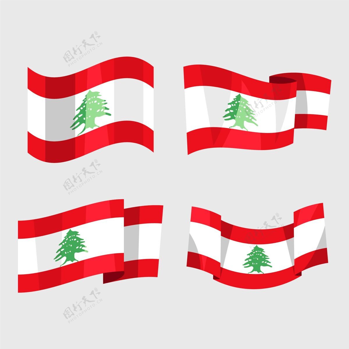 爱国平面设计黎巴嫩国旗收集平面设计共和包装