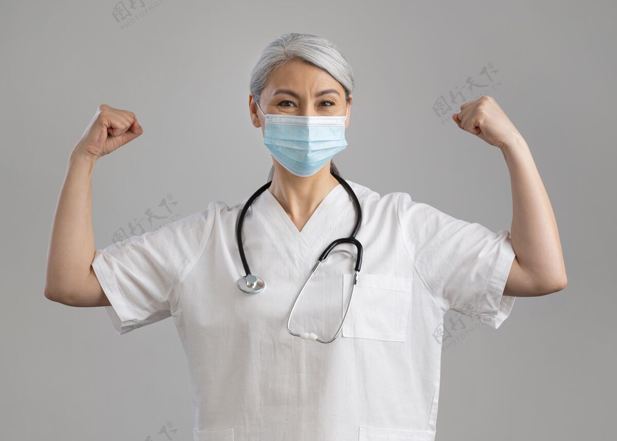 保健特种设备女工画像护士工人勤劳