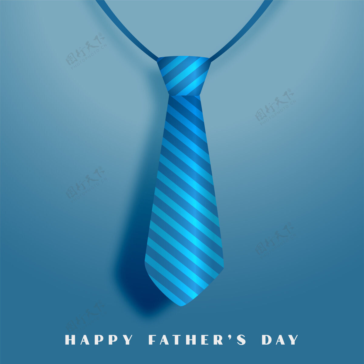 问候蓝色领带父亲节快乐贺卡愿望父亲绅士