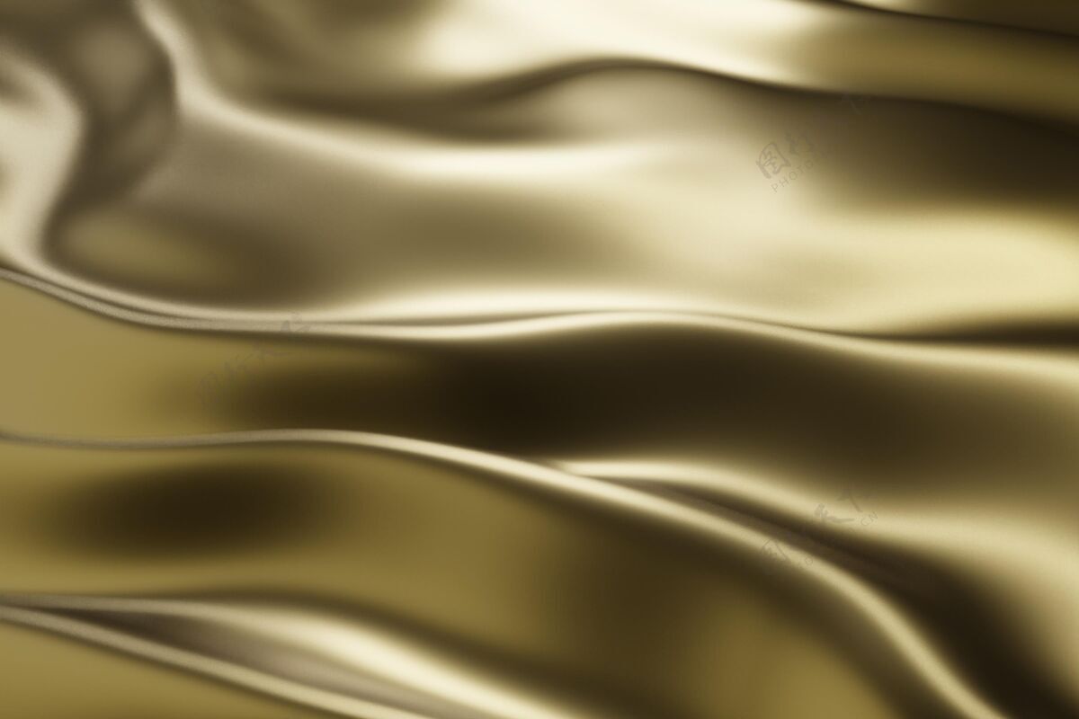 抽象创意抽象金色质感光滑金属质感