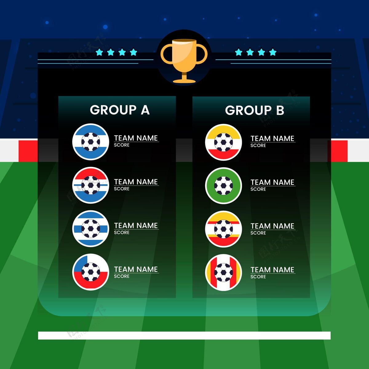 南美卡通南美足球团体插画游戏足球足球锦标赛
