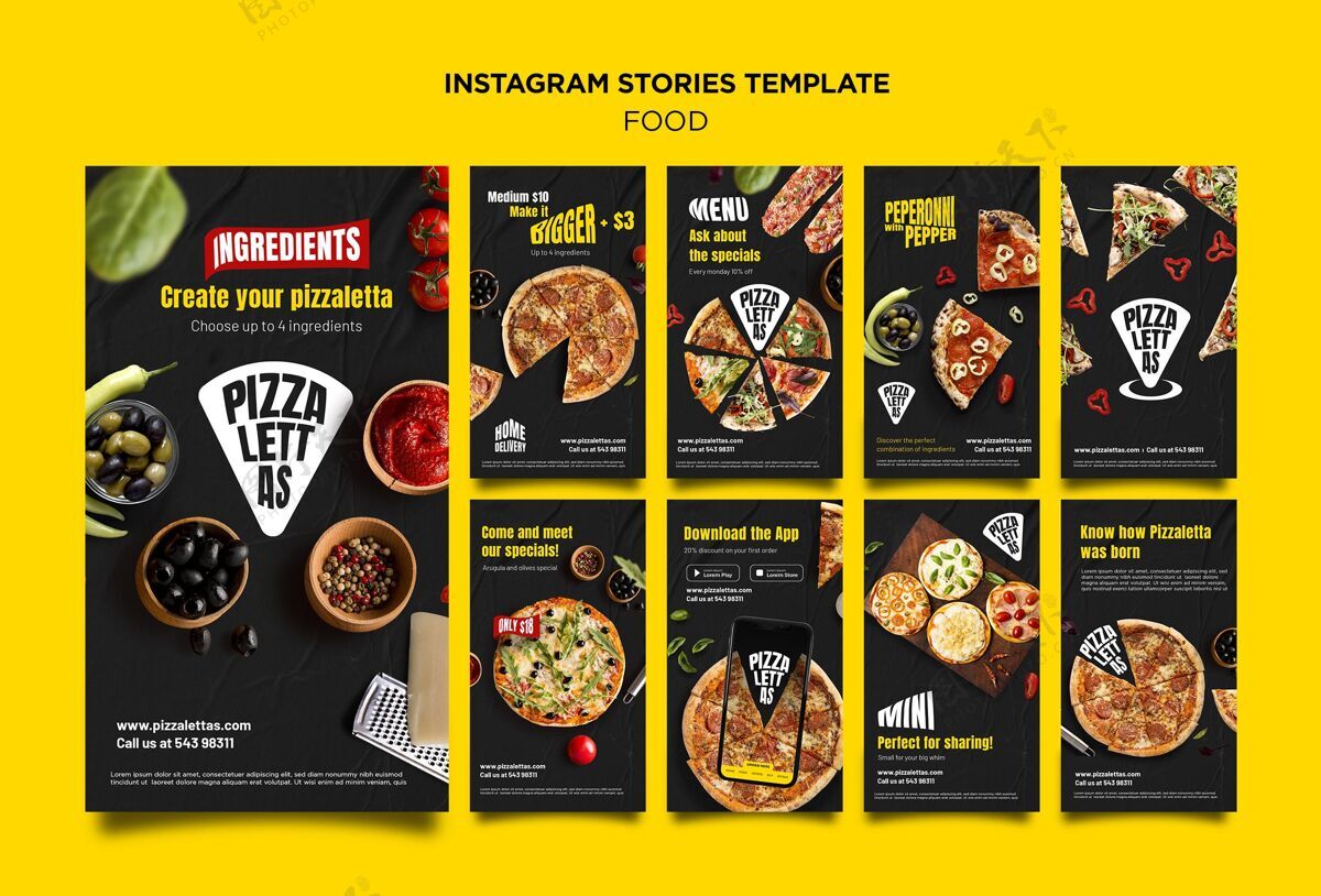 销售意大利美食instagram故事新鲜食品意大利食品食品