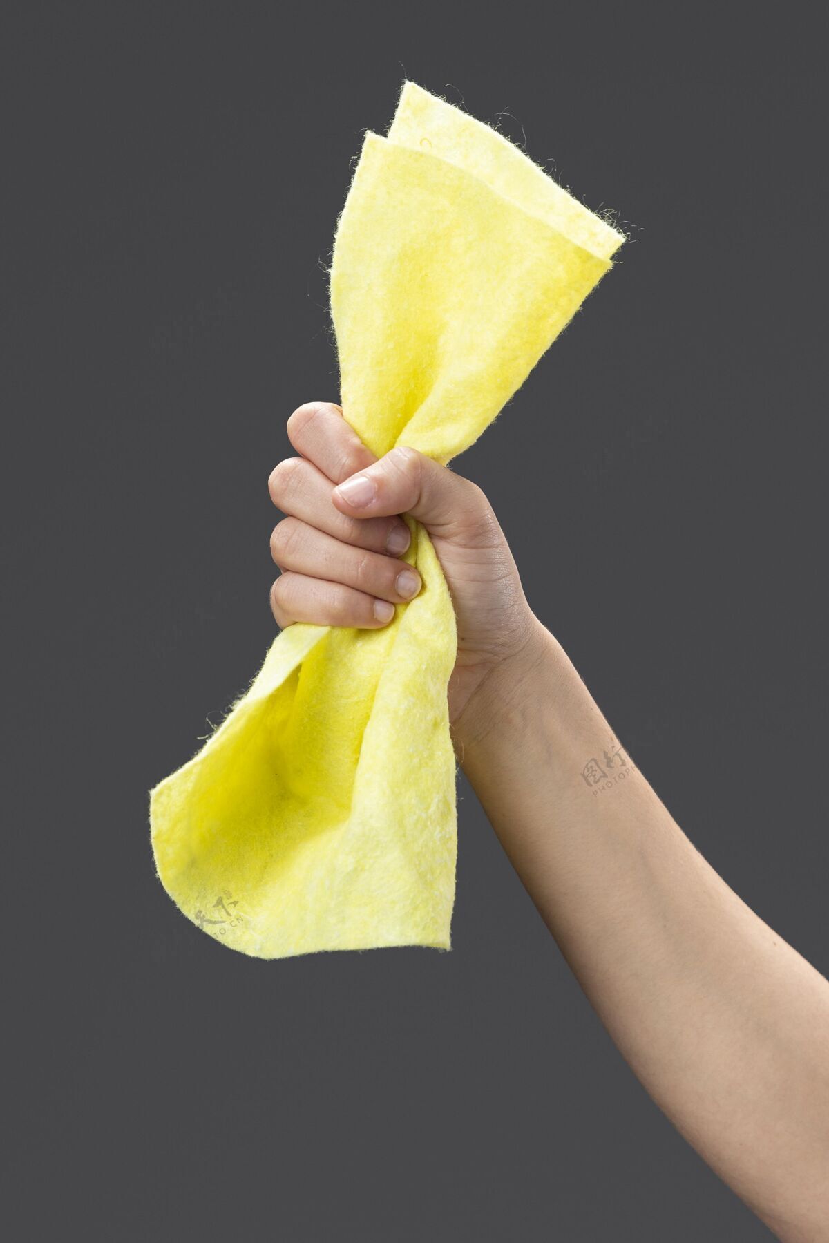 工作用毛巾把女人的手收起来手手套姿势