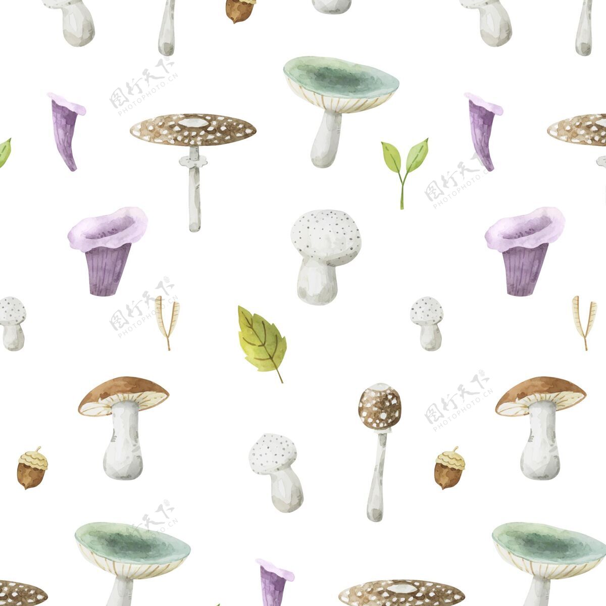 图案手绘蘑菇图案图案收藏背景蘑菇背景