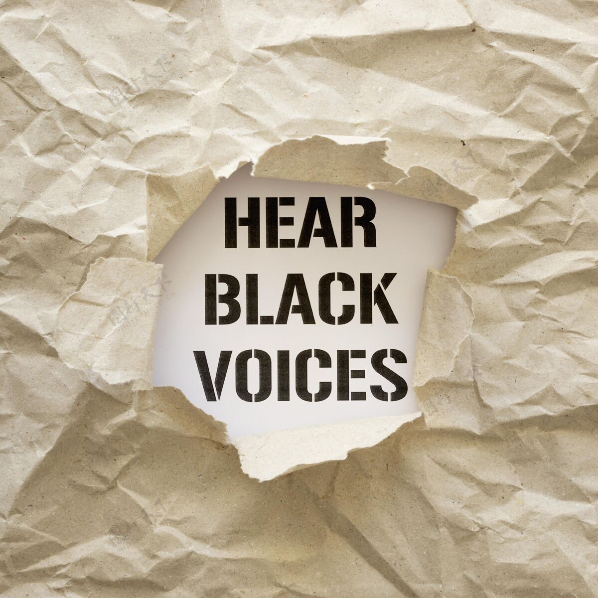 黑人黑色生活物质概念与皱纹纸黑人权力概念停止种族主义