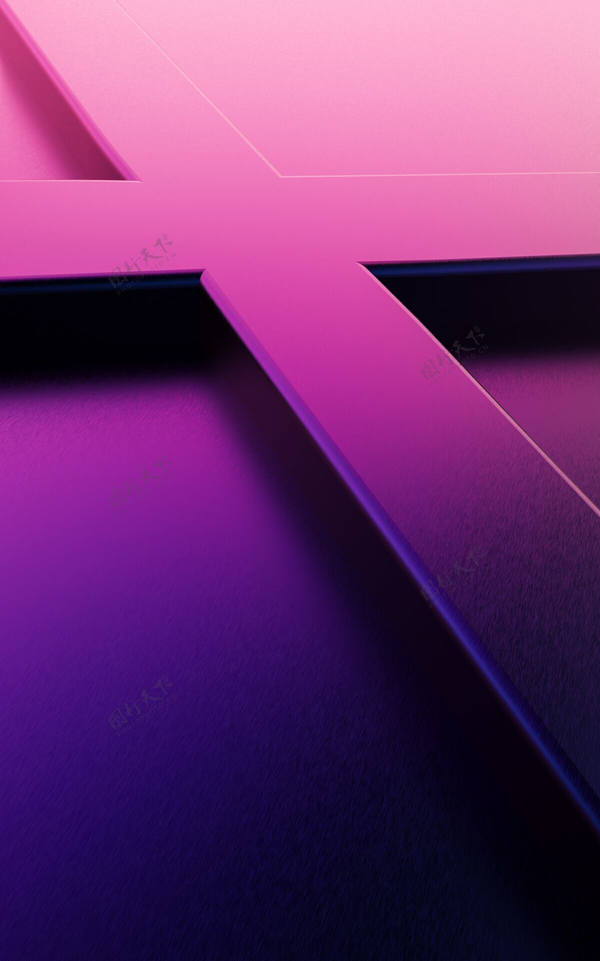 交叉抽象的垂直背景设计与紫色交叉线插图未来光效果