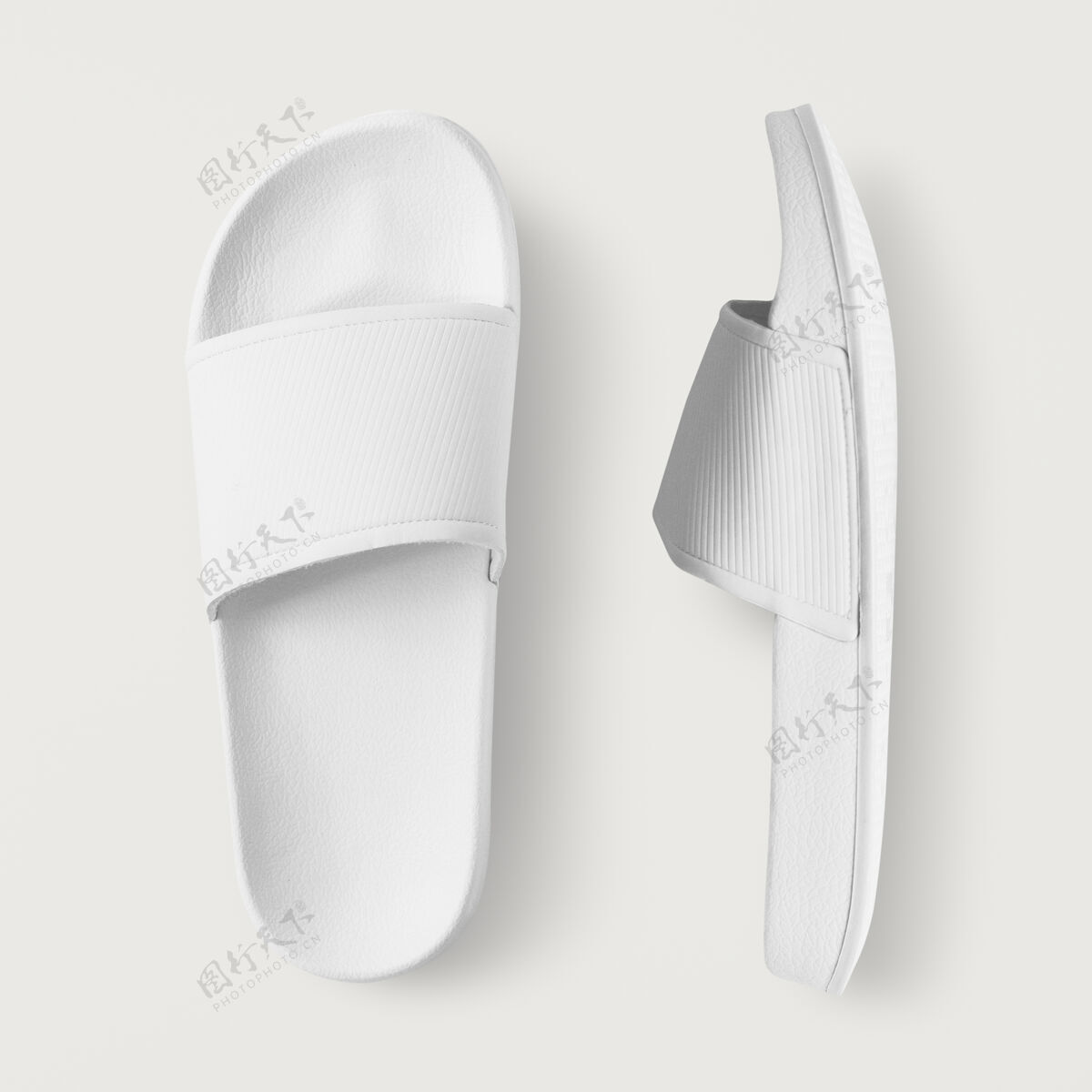 休闲白色滑凉鞋夏季拖鞋鞋套装风格