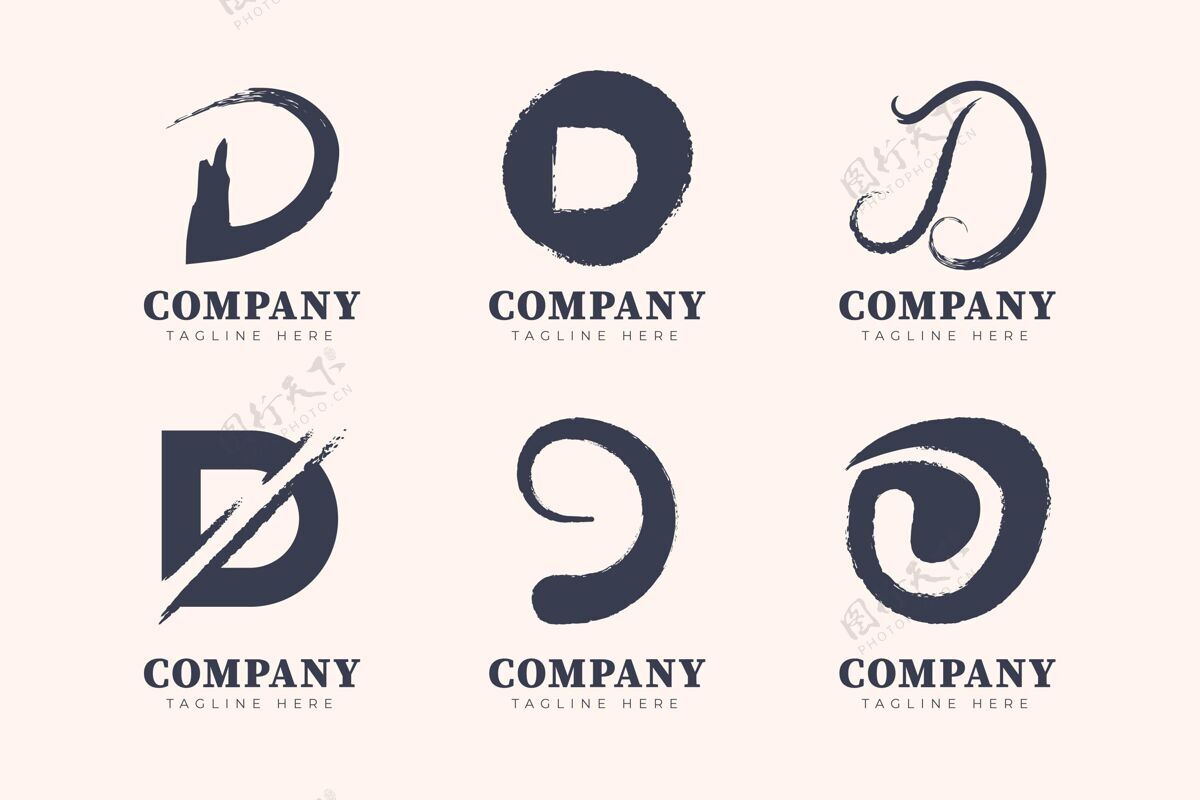 公司标志手绘d标志模板集合标志模板品牌企业