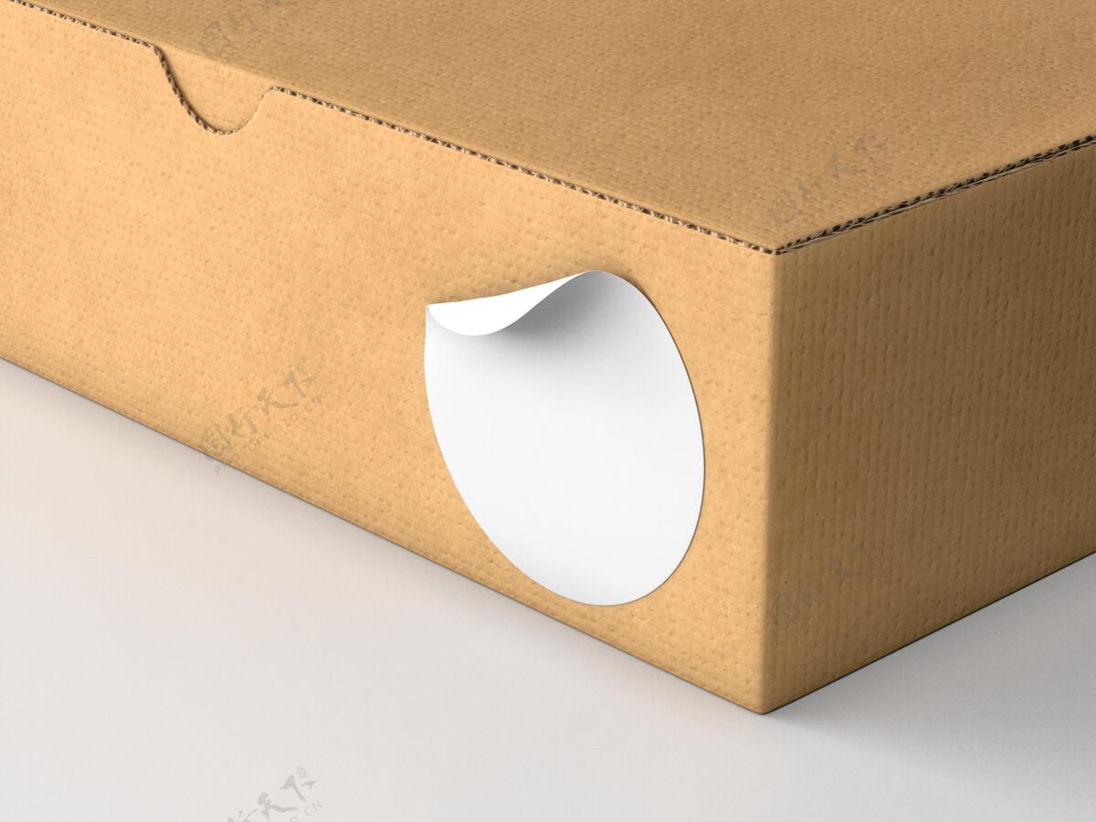 包装纸板箱与贴纸模型盒子模型贴纸模型纸板盒