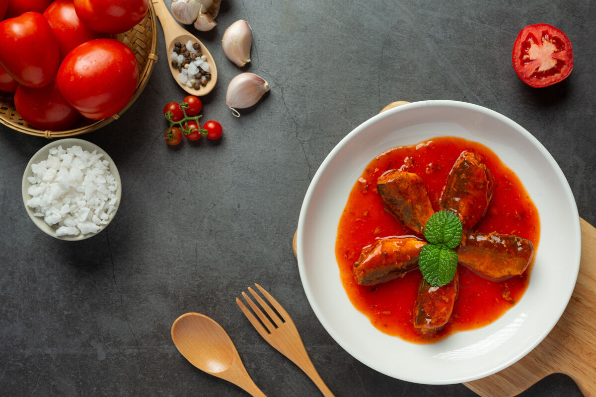 纤维番茄汤鱼罐头营养蔬菜食品