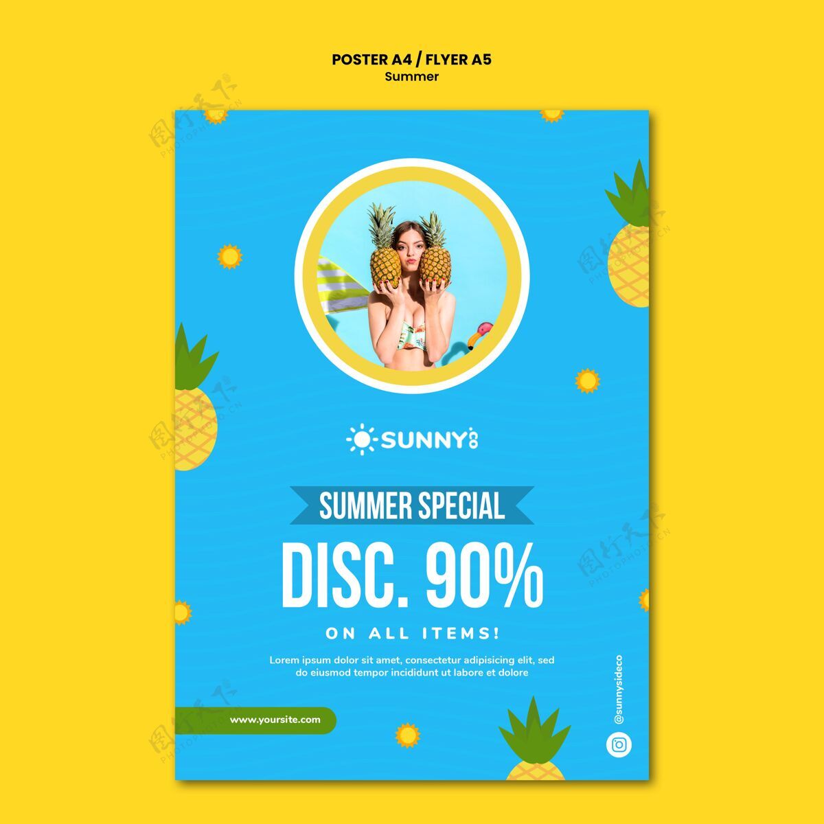 夏季夏季销售传单模板海报传单模板夏季销售