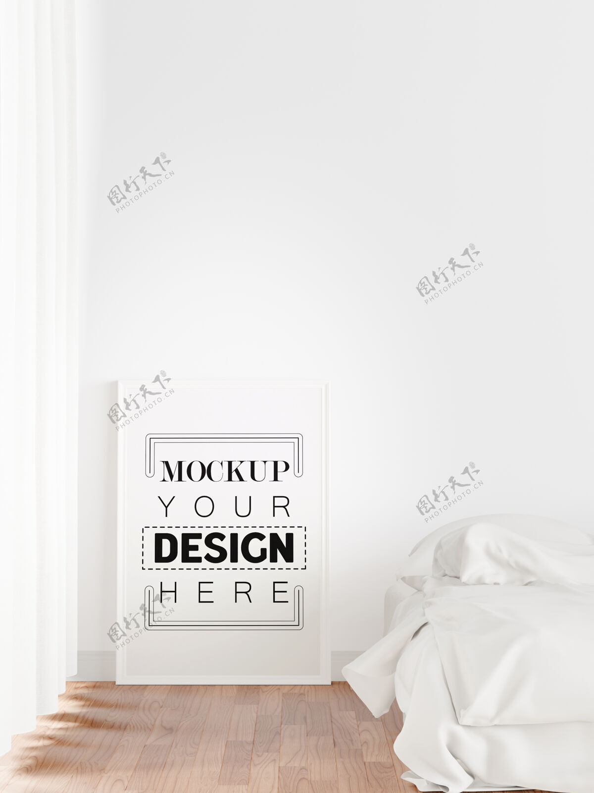 框架海报框架模型室内卧室模型室内房间