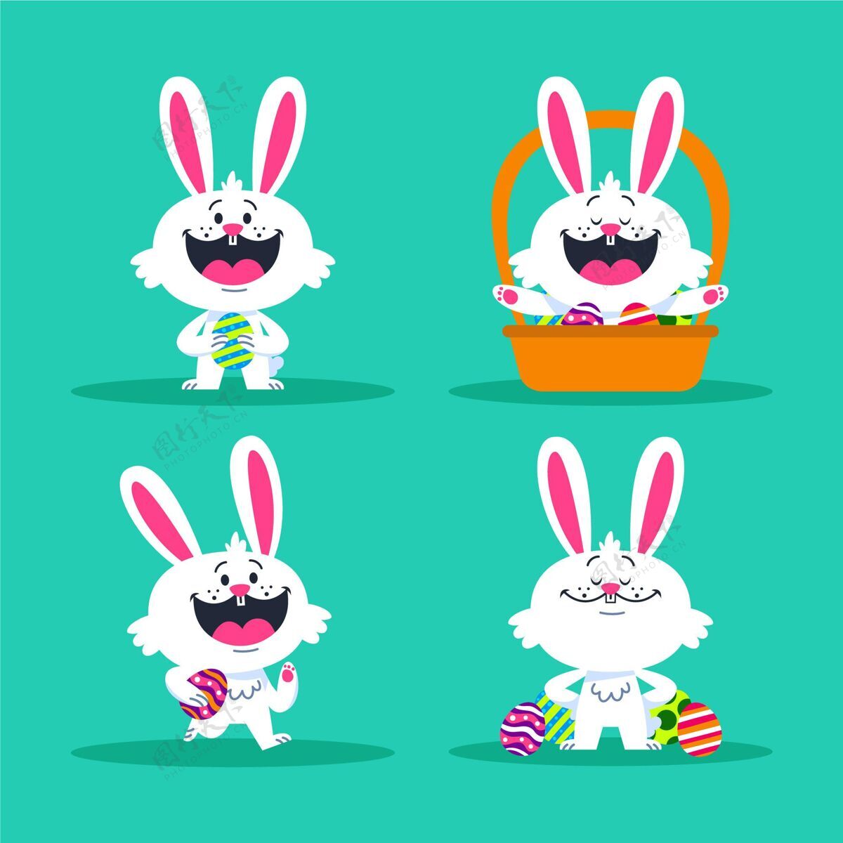 收集复活节兔子系列复活节基督教帕斯卡