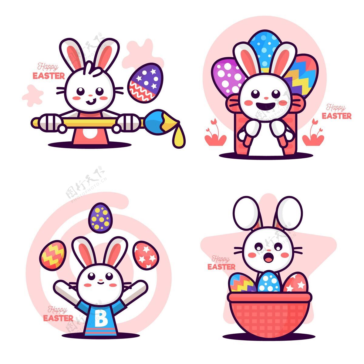 复活节兔子复活节兔子系列插图分类复活节