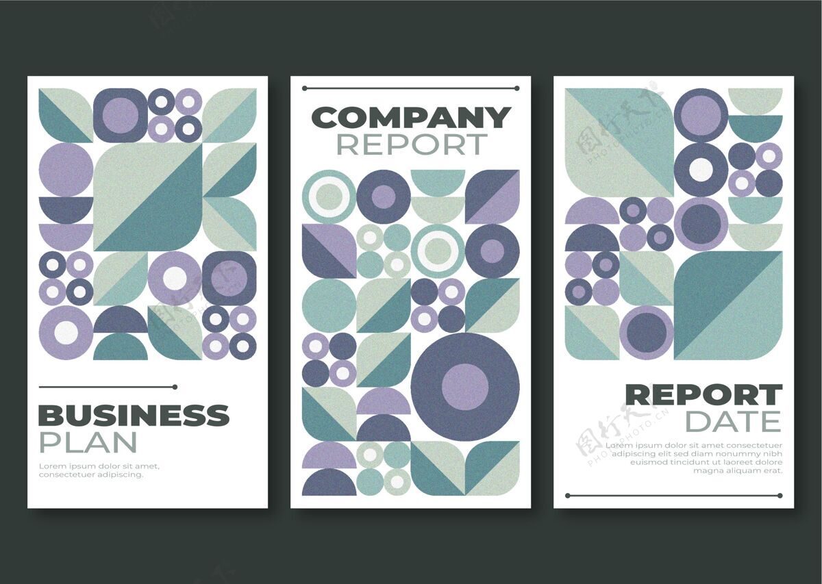 商业几何商务封面系列公司创意包装