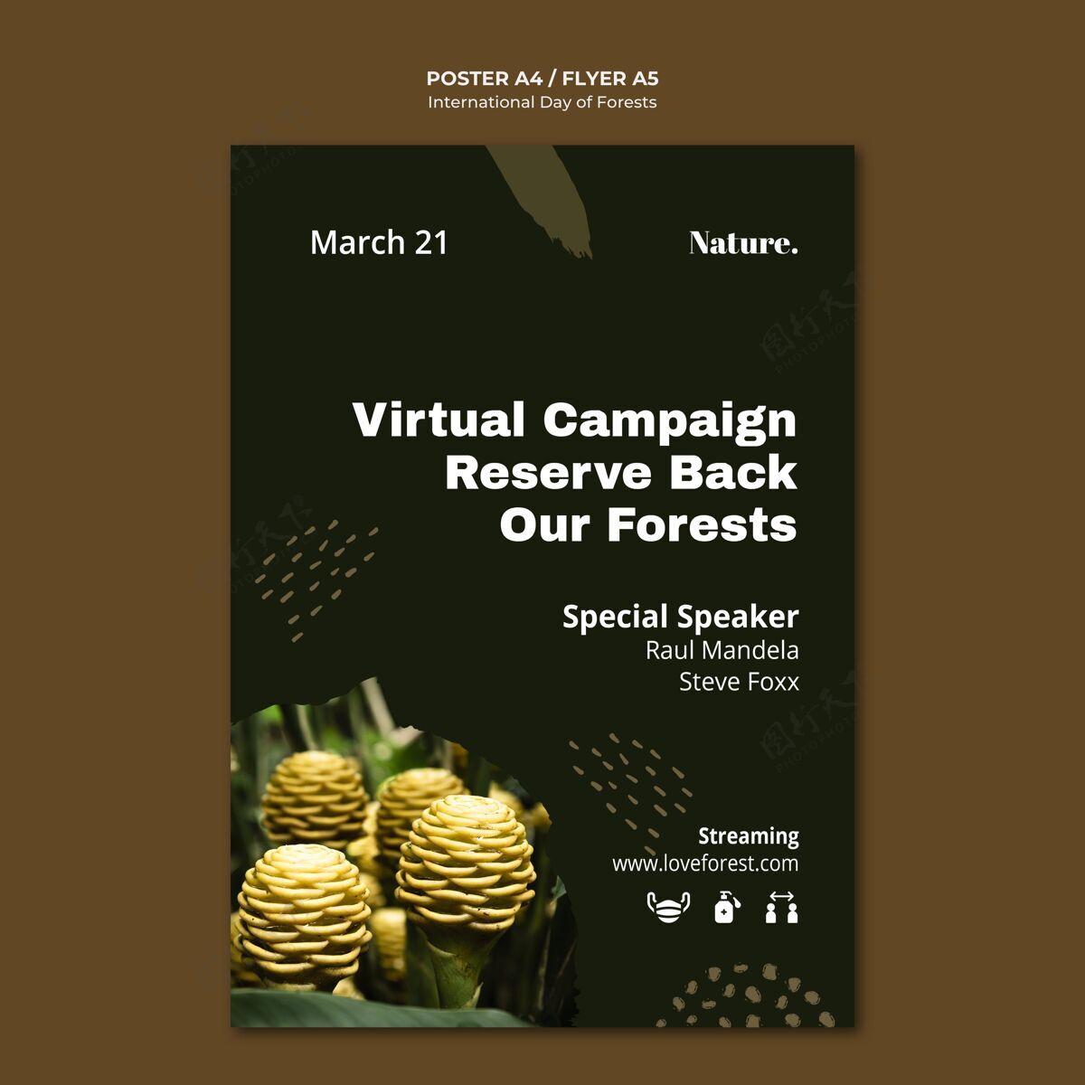 森林国际森林日海报保护海报模板传单模板