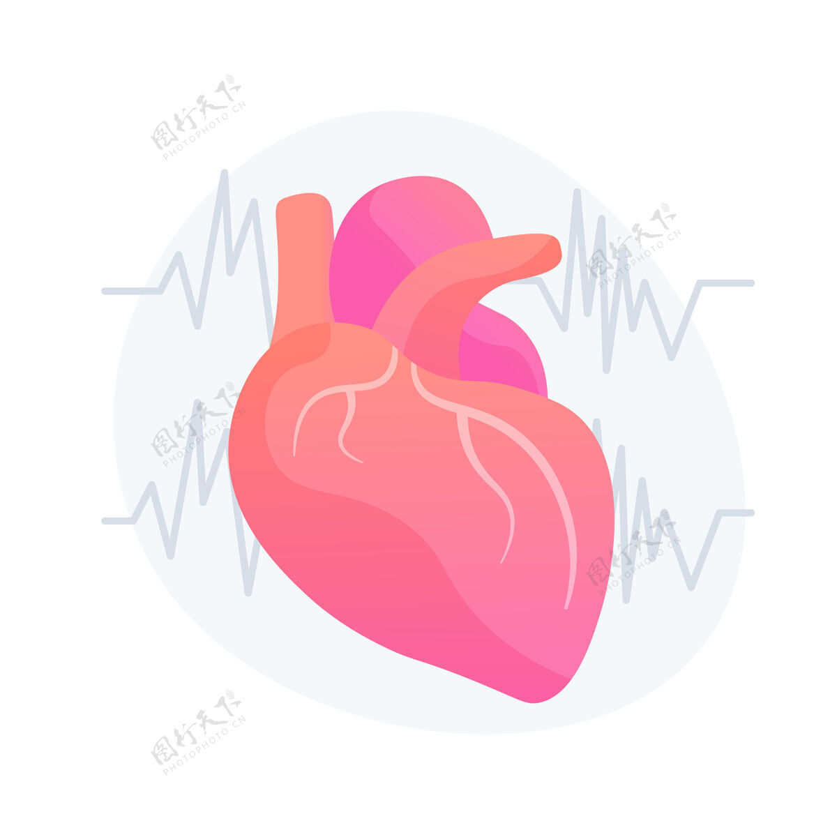 心律心内科门诊 医院科室健康心脏 心血管预防 医疗保健行业理念设计元素心电图 心电图向量隔离概念隐喻说明心脏医学艺术作品