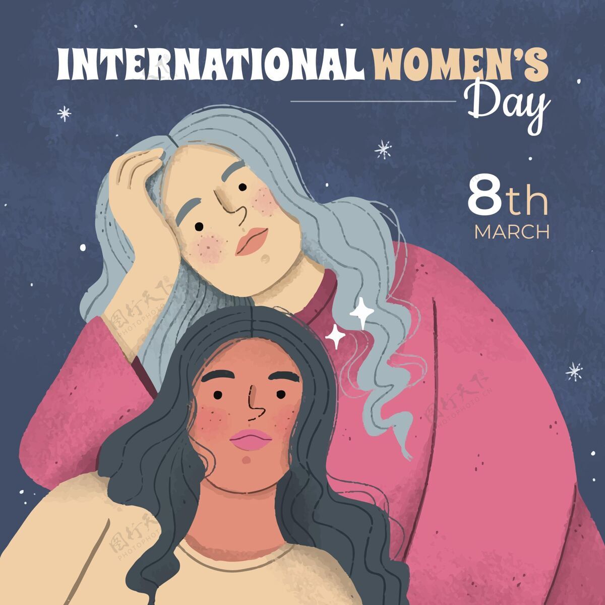 女人国际妇女节快乐庆祝女性国际