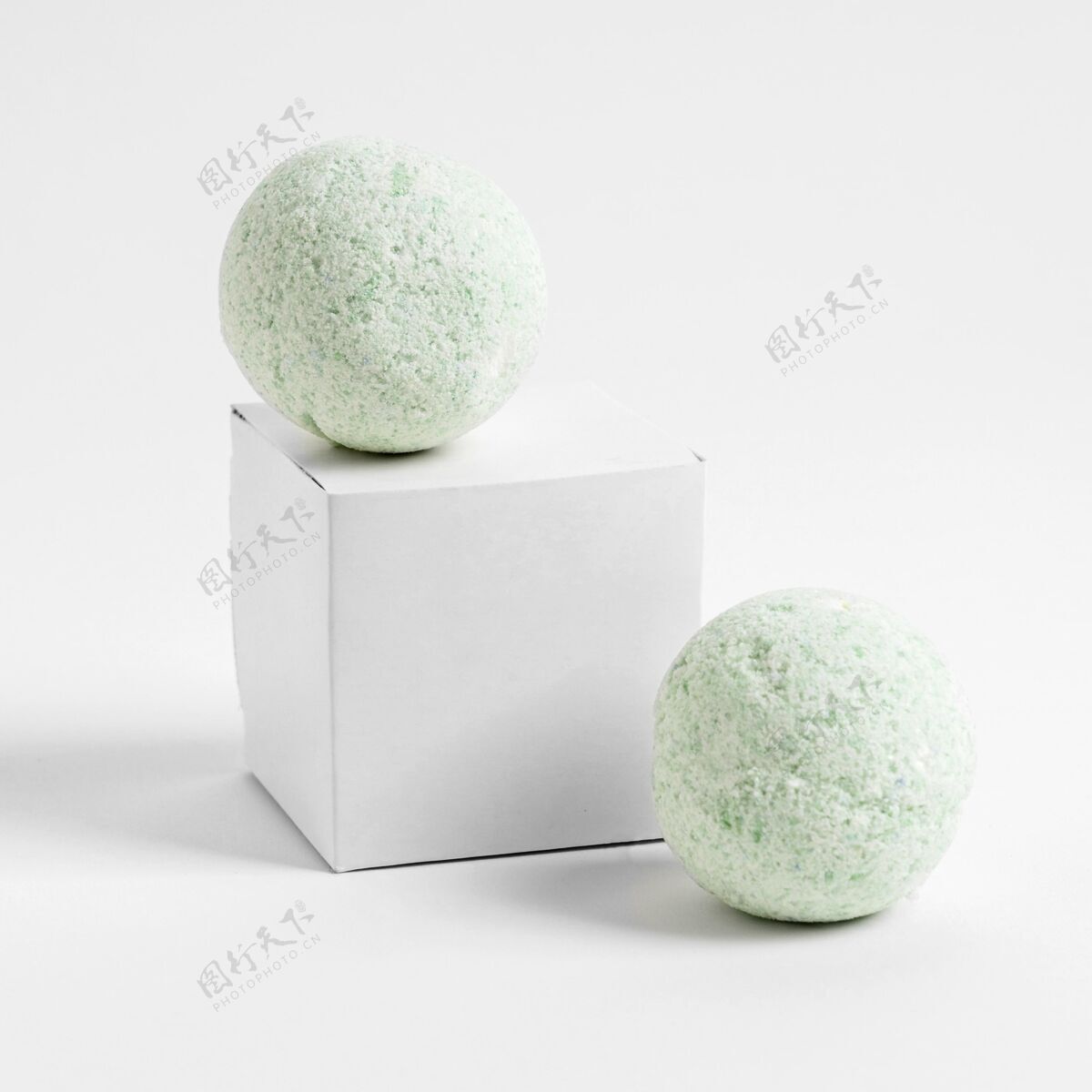 品牌绿色浴衣炸弹和盒子沐浴炸弹分类球