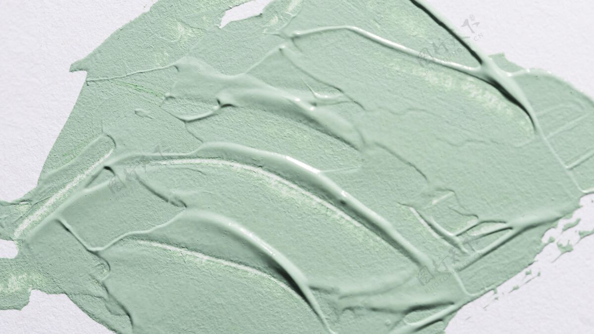 光滑表面绿色涂料特写质地成分粘性