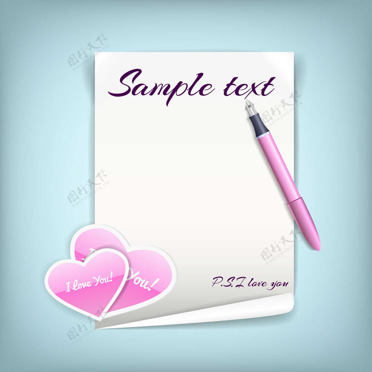 心一张黑白相间的纸 上面印着粉红色的心形 上面写着用钢笔写的情书剪贴簿魅力忏悔