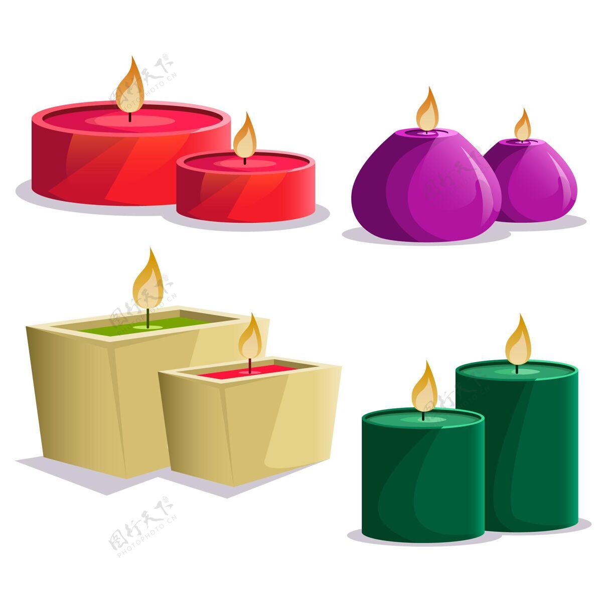 选择详细的香味蜡烛收集火打蜡香气