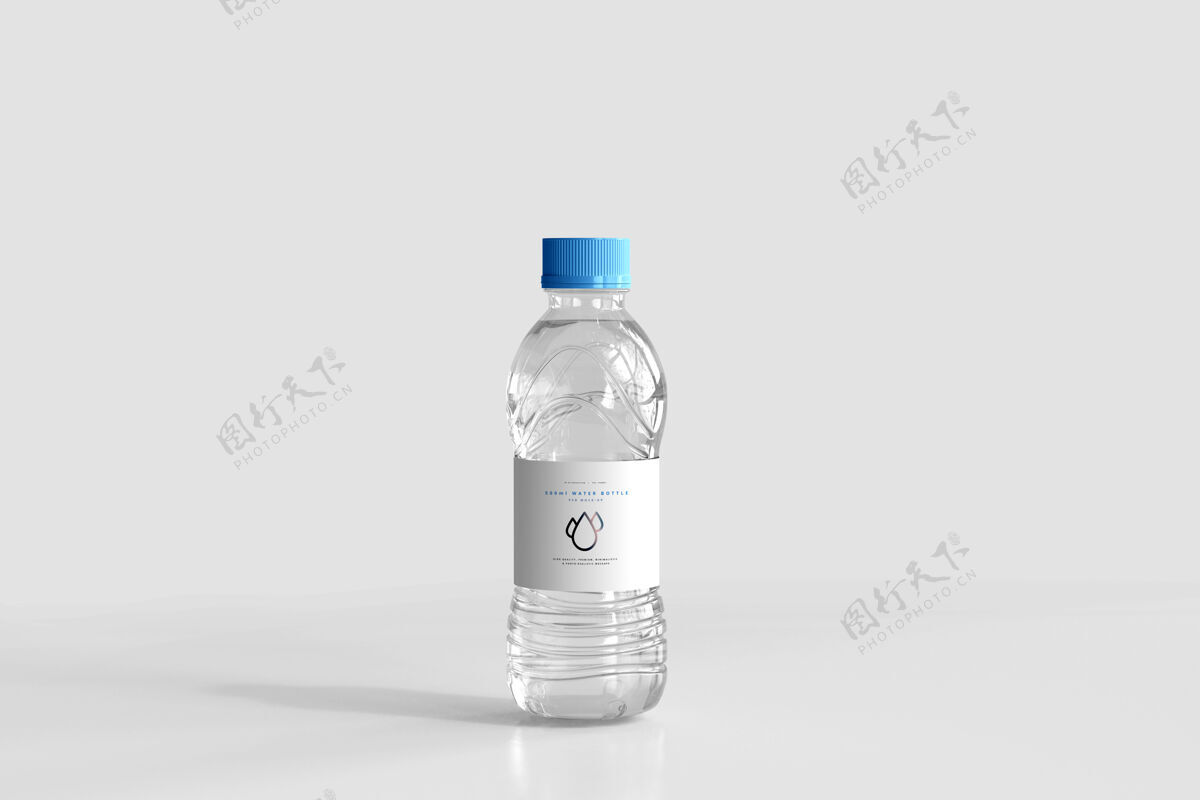 品牌500毫升淡水瓶模型促销水液体