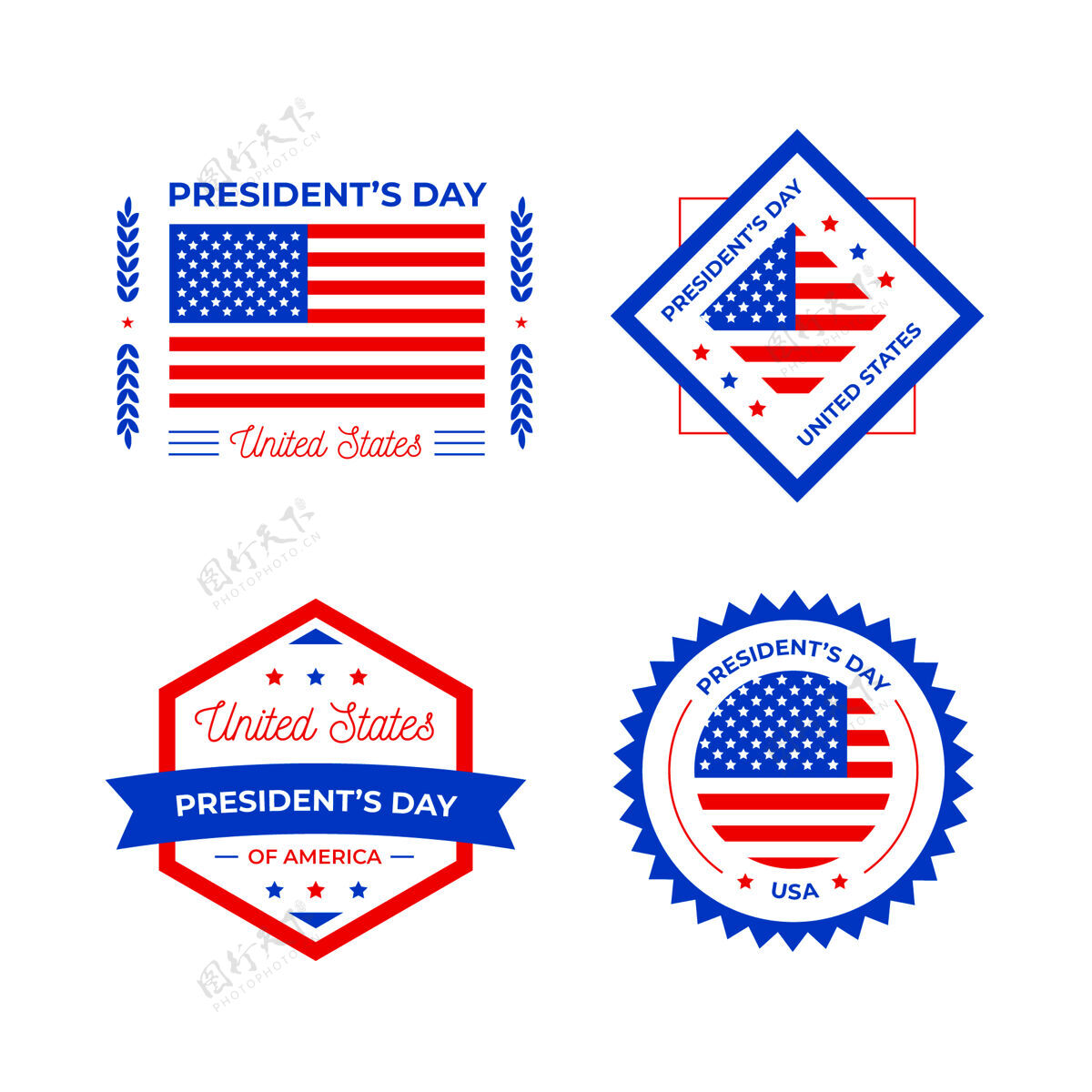 二月总统日标签系列美国标签收藏