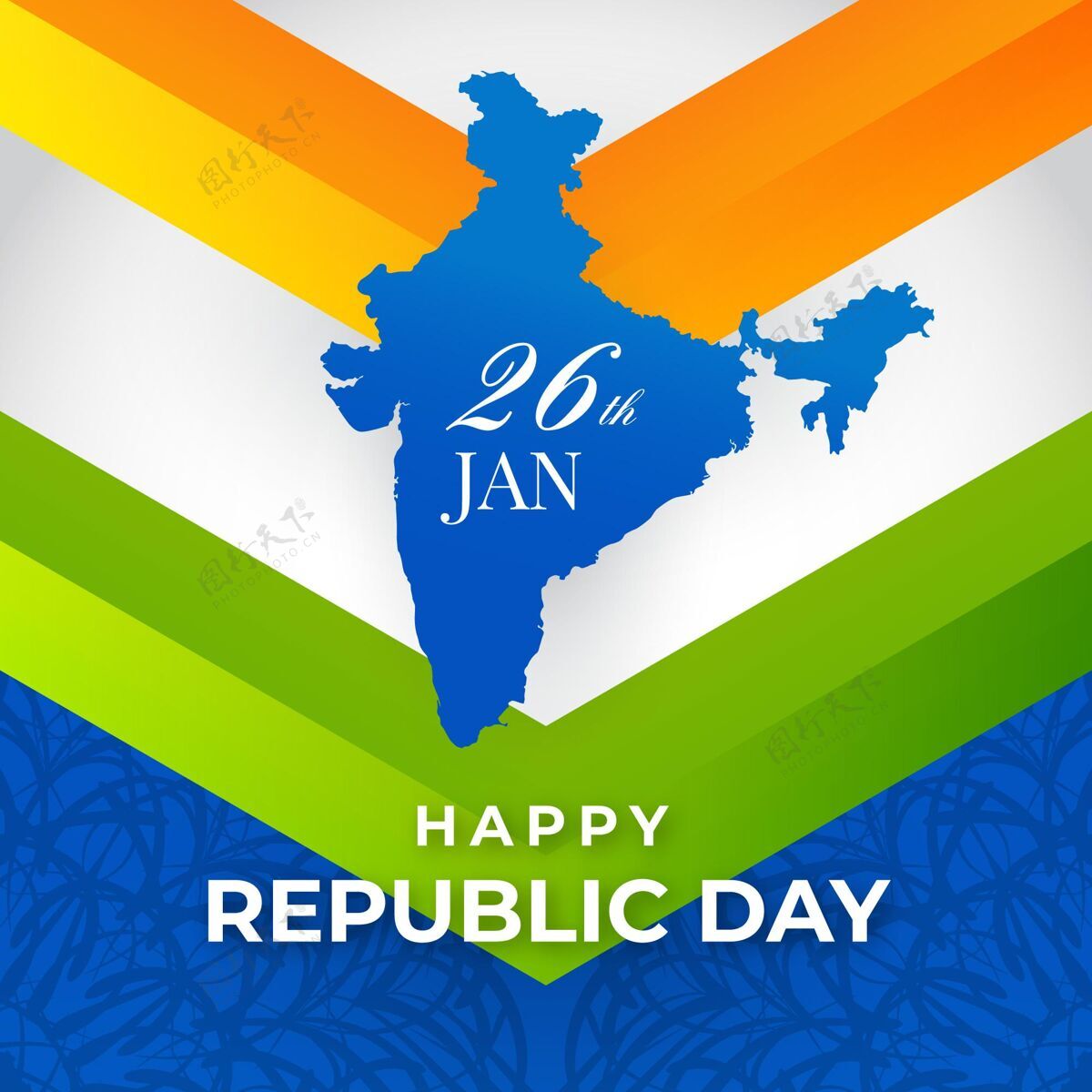 印度平面设计印度共和国日爱国设计民族